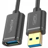 Unitek Y-C4030GBK USB-3.1-Gen-1-Verlängerungskabel, Typ A Stecker auf Buchse, 3 m, schwarz