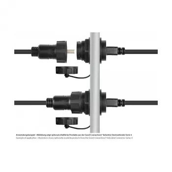Good Connections Industrie-Stecker S4 USB 2.0 Kabel, USB-A auf Mini-USB, 1 m (IC04-U202)