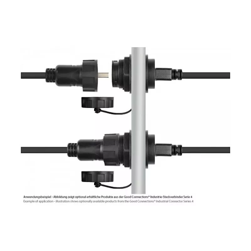 Good Connections Industrie-Stecker S4 USB 2.0 Kabel, USB-A auf Mini-USB, 1 m (IC04-U202)