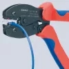 Knipex 97 52 36 PreciForce Crimpzange 220 mm, 0,5–6,0 mm², 3 Crimpnester, Rot/Blau