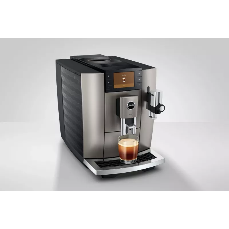 Espressomaschine JURA E8 Vollautomat 1,9 l Silber – 15 bar, 3,5-Zoll-Display, Mahlwerk, Milchaufschäumer
