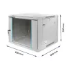Rack-Schrank QOLTEC 19 Zoll 9U 600x500x600 Wand- oder Bodenmontage Servergehäuse