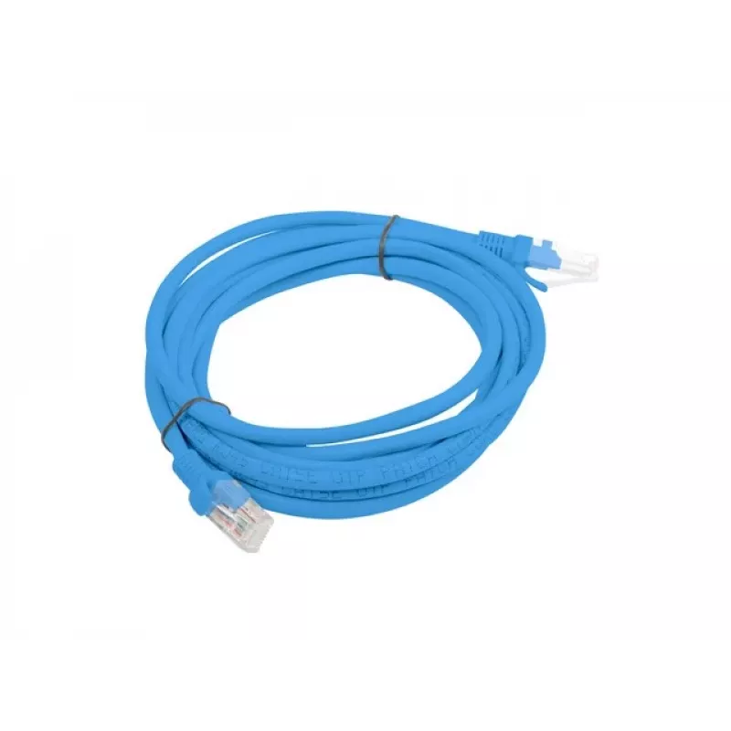 LANBERG PCU6-20CC-0300-B Cat6 U/UTP Patchkabel, 3 m, Blau, 10er-Pack
