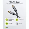 Plus Toslink-Kabel (schwarz/silber, 5 Meter)