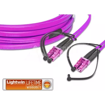 Lightwin Hochwertiges Flach-Duplex LWL Patchkabel, MM OM4, LC - LC LWL Patchkabel (LDP-50 LC-LC 3.0 OM4 FD)