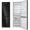 Amica FK3506D.2F(E) Kühl-Gefrierkombination, Gefrierfach unten, 226 l Kühlteil + 96 l Gefrierteil, Total No Frost, Energieklasse E, Schwarz