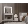 Schlafzimmer-Frisiertisch Topeshop Z.MARINA LUSTRO BIEL — weiße Spanplatte, 2 Schubladen