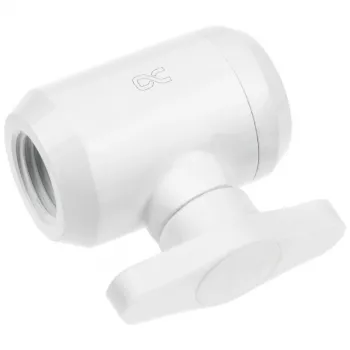 Alphacool Eiszapfen 2-Wege-Kugelhahn, G1/4, Weiß
