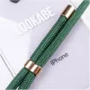 Halskettenhülle für iPhone Xs Max von Lookabe — gold mit grünem Band