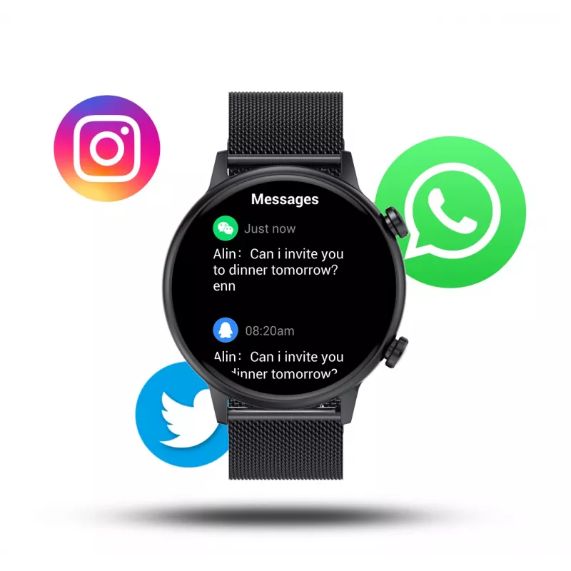 Smartwatch Manta Alexa Mini SWU502BK Schwarz