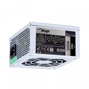 Akyga AK-S1-300 300 W SFX-Netzteil, passive PFC, 80-mm-Lüfter, schwarz