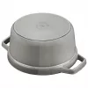 Staub La Cocotte rund 26 cm, Gusseisen, Graphitgrau