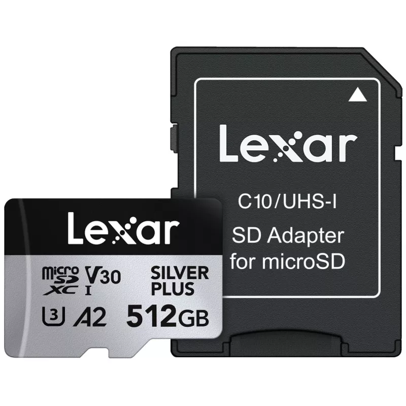 Flash Memory Lexar 512 GB UHS-I microSDXC SILVER PLUS