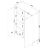 Vitrine cama meble PALAZZO BIS 1000×390×1660 mm weiß matt