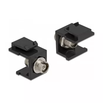 Keystone-Modul DELOCK 86851, flacher FC-Stecker, schwarz, 16,5×24×21,8 mm