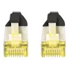 DIGITUS CAT 6A S/FTP Patchkabel DK-1644-A-020-BL-10, 2 m, Schwarz, 10 Stück