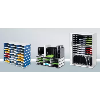 styrodoc trio Dokumenten-Ablagebox aus Polystyrol Schwarz - Weiß (268-0303.09)