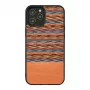 Schutzhülle Man and Wood für iPhone 12 / 12 Pro — braunes Karomuster mit schwarzem Rand