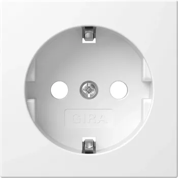 Gira 492003 Abdeckung für Schuko-Steckdose, System 55, Reinweiß
