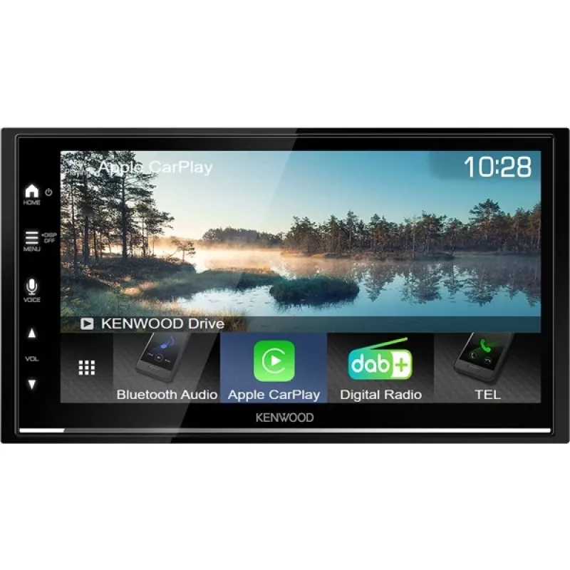 Kenwood DMX7722DABS 2-DIN-Auto-Multimedia-Receiver, 6,8-Zoll-Touchscreen, DAB+, kabelloses CarPlay und Android Auto, WLAN, Bluetooth, 4x50 W, schwarz