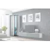 Cama Vitrine VIGO '180' 180/40/30 weiß/grau glänzend