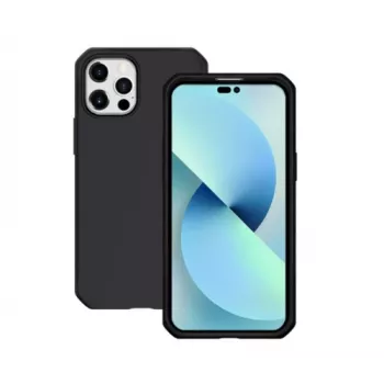 Mobilis SPECTRUM - Rückseitenabdeckung für Mobiltelefon - Langlebig - Recycelt, antimikrobiell - Impacthane - Solid Schwarz - für Apple iPhone 14 Pro Max (066031)