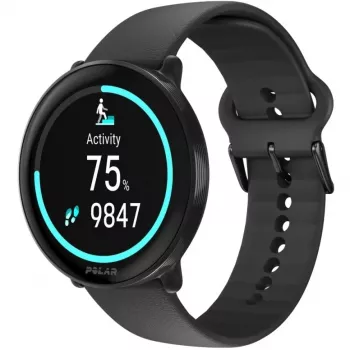 Polar Ignite 3 - Sportuhr mit Armband - Silikon - Bandgröße: S/L - Display 3,3 cm (1,28 inch) - 32 MB - Bluetooth - 35 g - Night Black (900106234)