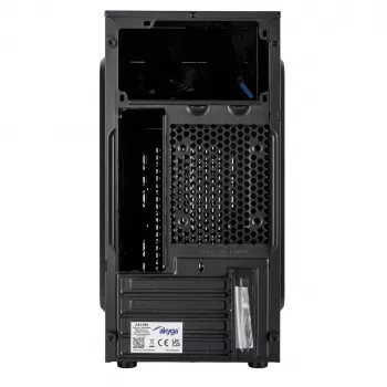 Akyga AK19BK Micro-Tower-PC-Gehäuse, Micro-ATX / Mini-ITX, USB-C + USB 3.0 + 2x USB 2.0, ohne Netzteil, schwarz