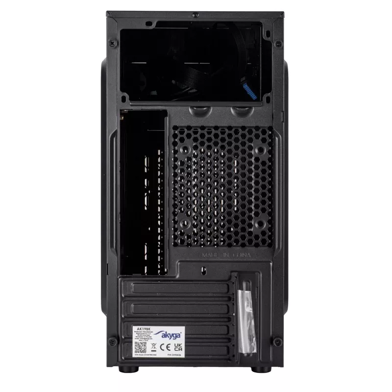 Akyga AK19BK Micro-Tower-PC-Gehäuse, Micro-ATX / Mini-ITX, USB-C + USB 3.0 + 2x USB 2.0, ohne Netzteil, schwarz