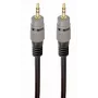 Audiokabel Gembird 3,5 mm Stecker–Stecker, 1,5 m, vergoldete Kontakte, schwarz