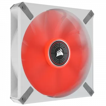 CORSAIR ML140 LED ELITE WHITE 140mm Magnetlager-Rot-LED-Lüfter mit AirGuide Einzelpackung