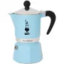 Bialetti Rainbow Espressokocher, 6 Tassen, Hellblau