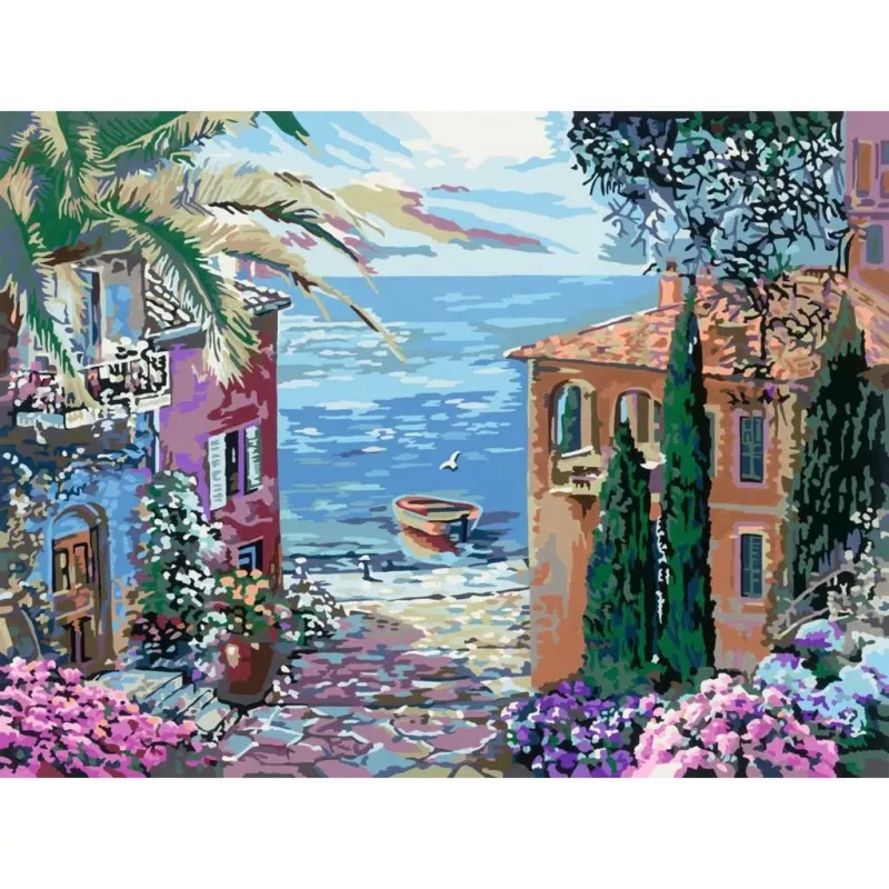 Ravensburger Malset CreArt Mediterrane Landschaft 23913 — Malen-nach-Zahlen-Set