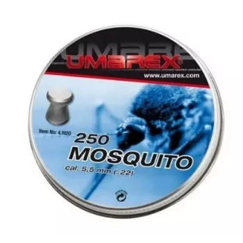 Diabolos UMAREX Mosquito 5,5 mm Flachkopf, 250 Stück, Edelstahl, geeignet für Gewehre mit Laufgewinde