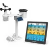 Bresser 7003220 Weather Center 7-in-1 Solar 6-Day 4cast Pro SF Digitale Wetterstation, LCD, Schwarz