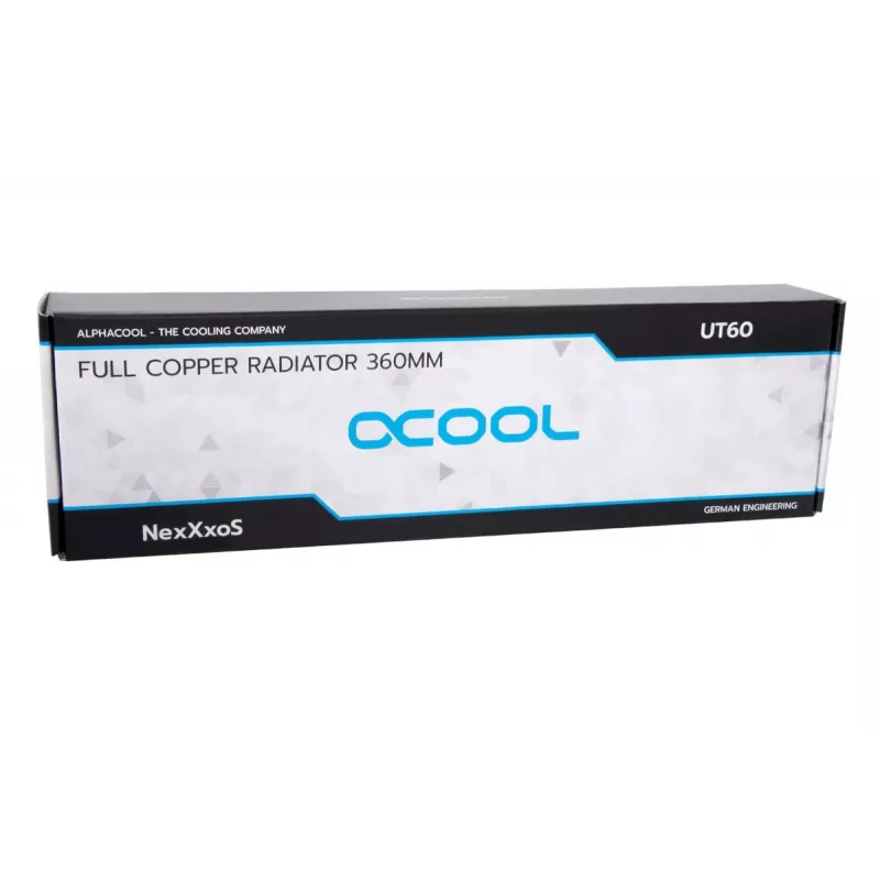 Alphacool NexXxoS UT60 14390 Full-Copper-Dual-Flow-Radiator, 360 mm, schwarz
