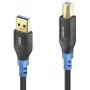 USB-Kabel PureLink FI-U200-030 3 m USB A USB B Schwarz Blau