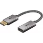 Plus DisplayPort > HDMI Adapterkabel, 8K @ 60Hz (Grau, 20cm, 32 Gbit/s)