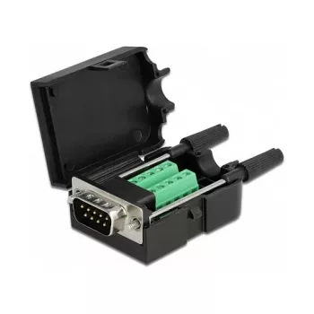 Kabelverbinder DeLOCK 66232 Sub-D 9 10-polige Klemmleiste Schwarz