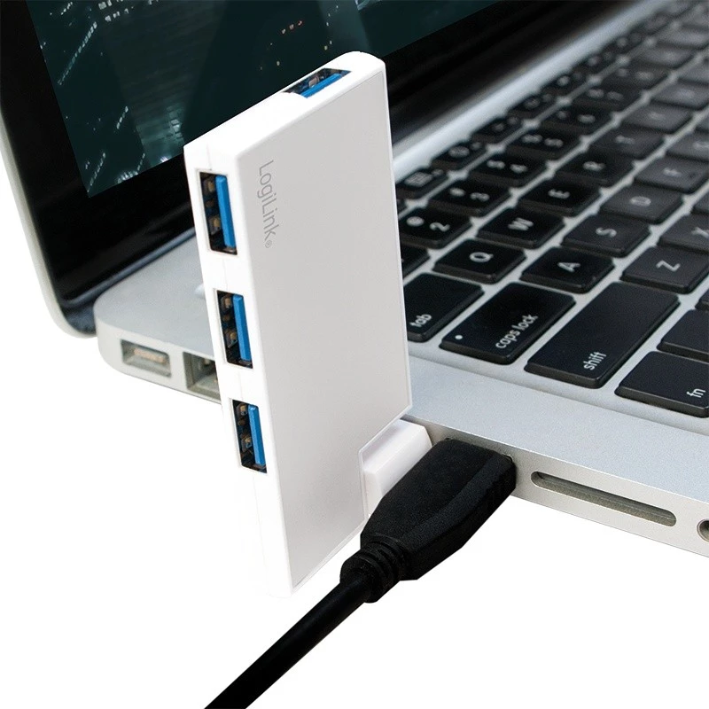 USB 3.0 4-Port Hub, silber