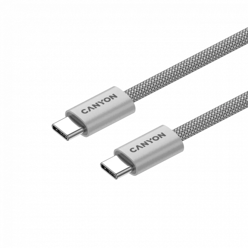 CANYON Kabel OnWire 60MG C-C 60W Magnet Geflochten 1m Hellgrau