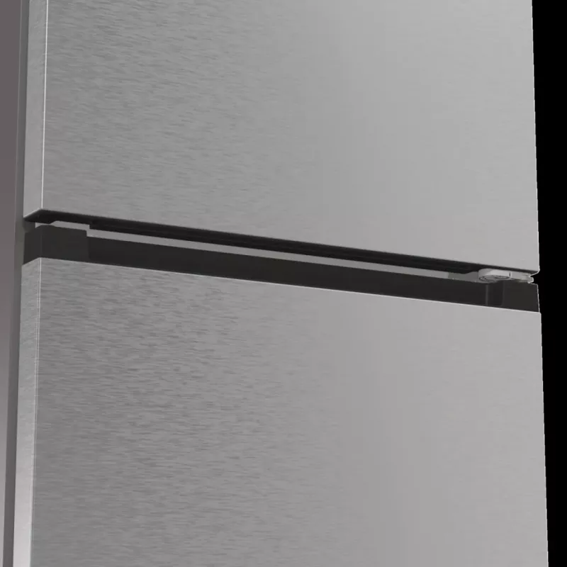 Gorenje NRB620E61X4WFE Kühl-Gefrier-Kombination, freistehend, NoFrost, 413 l (283 l Kühlteil + 130 l Gefrierteil unten), elektronische Anzeige, LED-Beleuchtung, Energieklasse E, Edelstahl