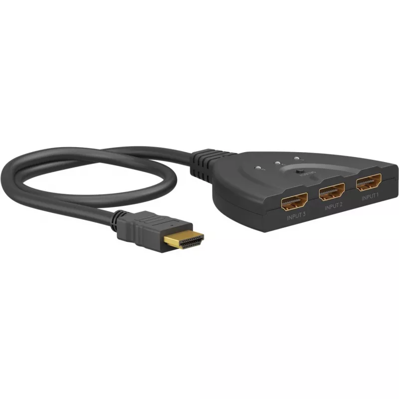 Goobay 58487 HDMI-Umschalter 3 auf 1 (4K @ 30 Hz)