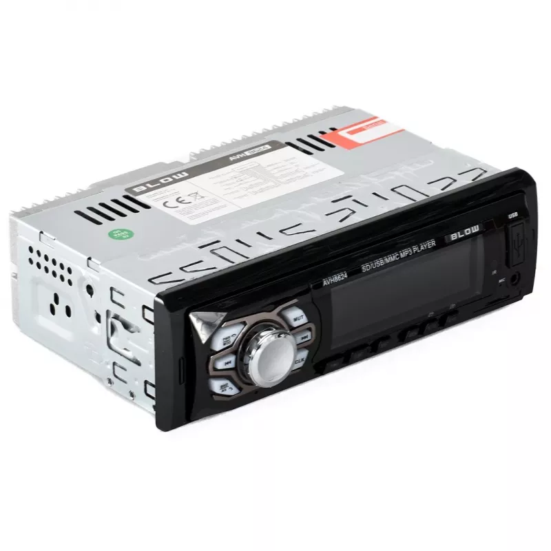 BLOW AVH-8624 Autoradio, 1 DIN, FM RDS, Bluetooth, USB, SD/MMC, AUX, MP3, LCD-Display, Fernbedienung, Schwarz