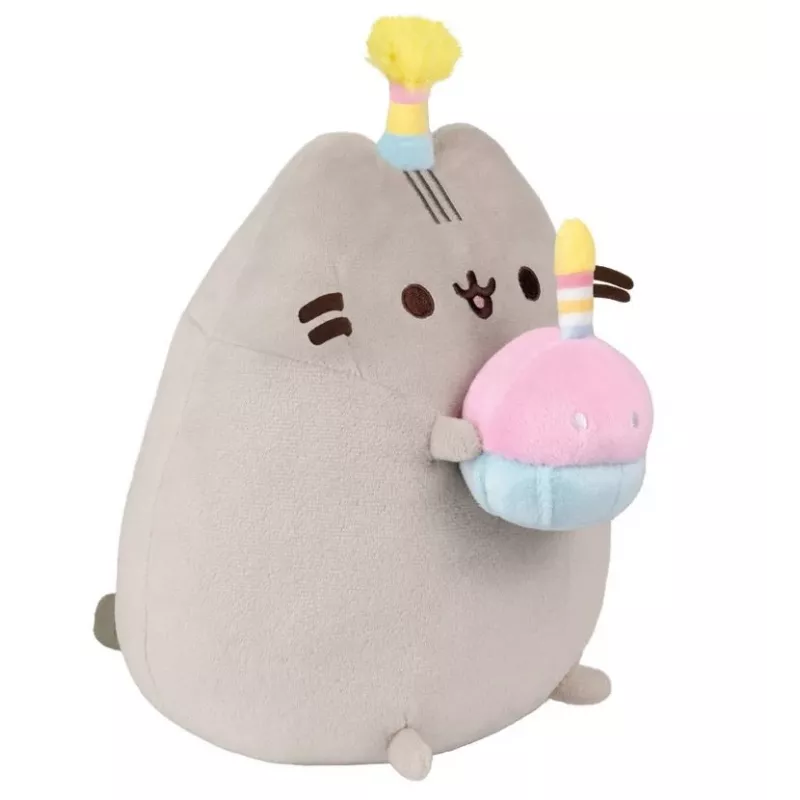 Plüschtier Pusheen von Pusheen — 24 cm Geburtstagshut mit Kuchen Plüschtier
