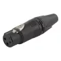 Equip 147931 Kabelstecker 3-polig, Buchse, schwarz