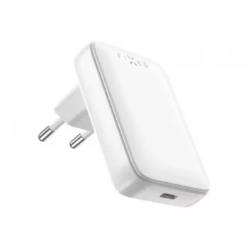 FIXED Slim USB-C Travel Charger, GaN, PD support, 30W, White | Fixed