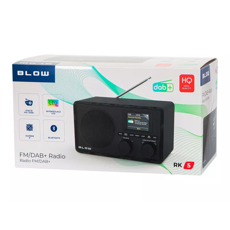 BLOW Küchenradio RK5 FM/DAB+ mit Bluetooth, schwarz