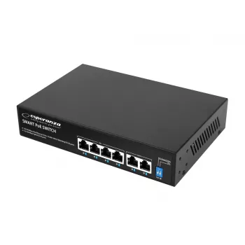 Esperanza ENS105 6-Port-PoE-Switch 10/100 60W