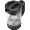 Jata HA702 Wasserkocher, 1,2 l, 1500 W, Borosilikatglas, kabellos, Schwarz